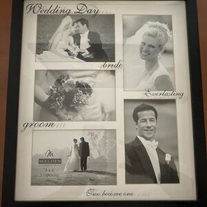 Elegant Black Wedding Collage Frame